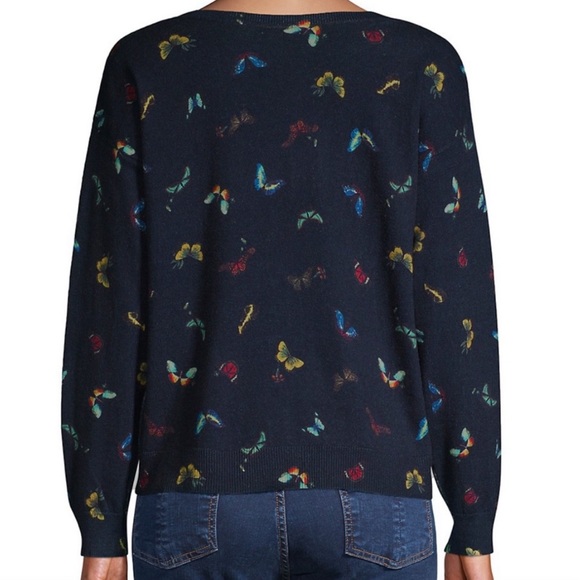 Joie Eloisa Navy Butterfly Sweater 